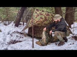 Winter Overnight WW2 Ruck, Basha, Jerven #bushcraft #camping