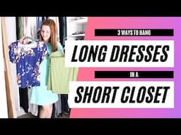 3 Ways to Hang a Long Dress in a Short Closet #shorts