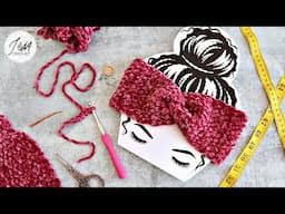 🎀EASY Bow Style Crochet Headband 🎀Charisma Ear Warmer Pattern | Beginner Friendly #crochetbow