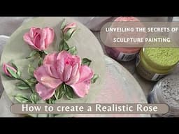 Basic Technique To Make Sculpture Painting Rose| How To Make Sculpture Painting Rose.