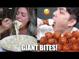 mukbangers that EAT GIANT BITES 😱