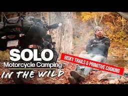 Solo Moto Camping Adventure in Autumn. Epic colours, waterfalls, sketchy trails & primitive cooking!