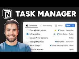 The Notion task manager you'll actually use (full build)