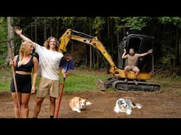 Breaking ground on our TINY HOME! (with Max & Occy)