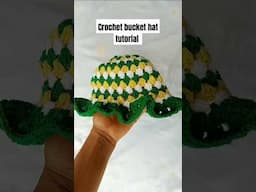 Crochet bucket hat tutorial. #crochetbuckethat #crochetrufflehat #grannysquare