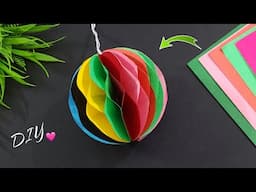 How to make Christmas/Diwali Decoration Ornament - Festive decor ideas using paper - paper decor