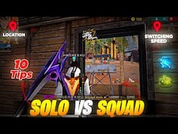 10 TIPS AND TRICKS FOR ( SOLO vs SQUAD ) 😈 // HOW TO IMPROVE YOUR GAMEPLAY LIKE "ESPORT" PLAYER🔥