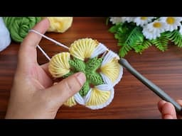 Wow!.. 😍 How to make beautiful eye catching crochet flower. Sell and give as a guft.