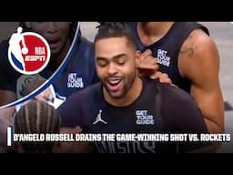 D'Angelo Russell drains the GAME-WINNING shot in the Nets' victory vs. Rockets 🤯  | NBA on ESPN