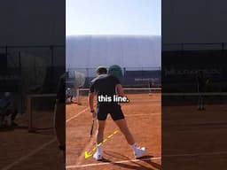 If your 2nd bounce isn’t landing here, you’re in trouble! 😳🎾 #tennis #tennistips #tennisacademy