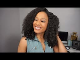 Get Ready With Me!! - Full Face w/ HerHairCompany Brazilian Curly | Jaz Jackson