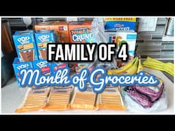 JUNE MONTH OF GROCERIES | Grocery Shopping for a Family of 4