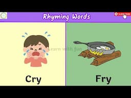 Rhyming words | Rhyming Words For Kids | Learn 50 Interesting Rhyming Words | Phonics Rhyming Words