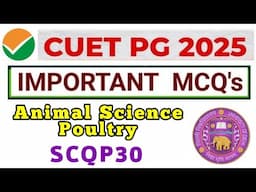 Animal Science Poultry (SCQP30) New Syllabus And Exam Pattern | Complete Information 😱🔥#cuet  📚