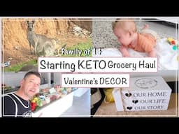 Starting KETO Grocery Haul | Valentine's Day HOME DECOR & Baby Rolls OVER!