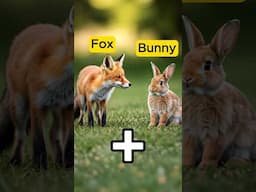 Fox 🦊 + Bunny 🐰 = ? #funnyanimals