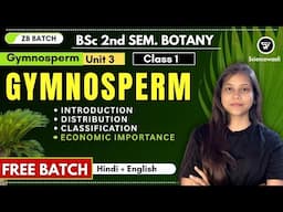 Gymnosperm bsc 1st year 2nd semester unit 3🔥💯 Economic importance of Gymnosperm ZB Batch