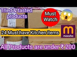 24 Musthave Kitchen items from Meesho Under₹200/Meesho Sunday Mahasale/Dailyuse Kitchen products