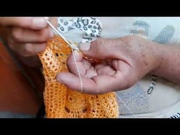 Tejiendo un tapete en crochet