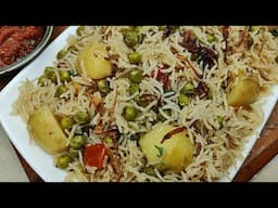 Aisa Tasty Aloo Matar Pulao Phle Nahi Banaya Hoga | Aloo Matar Pulao Recipe | White Yakhni Pulao