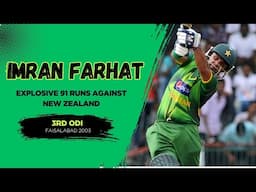 Imran Farhat batting 91 runs vs New Zealand in the 3rd ODI at Faisalabad in 2003-04