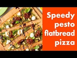 Speedy pesto flatbread pizza - make it for lunch!  * Emily Leary - A Mummy Too *