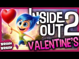 🔴INSIDE OUT 2 RACES🟣FEELINGS game for kids | Valentine’s day Brain Break🧘‍♀️Danny Go Noodle inspired