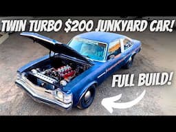 Junkyard To Twin Turbo LS : Full Build In 10 Minutes!