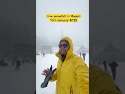 Manali Live snowfall today 16th January 2025 #manali #snowfall #shortsfeed #ytshorts