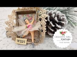 How to make a Ballerina WISH Ornament CHRISTMAS IN JULY Project #2 Tutorial #vintageinspired