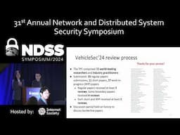 NDSS 2024 - VehicleSec Track 1, Symposium on Vehicle Security and Privacy (VehicleSec 2024)