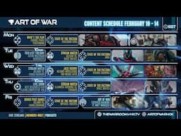 This Week's Art of War Video Schedule!