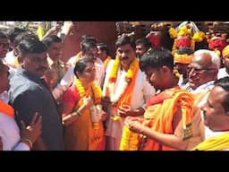 Janardhana Reddy Visited Temples With His Wife Aruna Lakshmi at Shri Pampa Virupaksheshwara Rathotsa