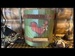 Don't Throw Your Cardboard Box Away ~  Lets Make A Rustic Bucket