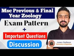 Rajasthan University || Msc Zoology Exam Pattern Discuss | By Dadhich Sir