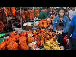 Massive Pigs, Ducks, Chickens & More Food Selling @Orussey – Happy Khmer Chinese New Year 2025