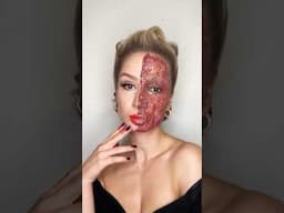 Burnt Face Halloween Makeup Look