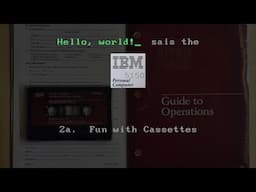 Hello, world! sais the IBM Personal Computer 5150 - Part 2a: Fun with cassettes