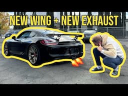 MY PORSCHE 981 CAYMAN S GETS SUPERCAR SOUND AND BIG WING!