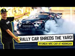 Ken Block’s Hyundai i20 WRC Rally Car Takeover at Hoonigan's Tire Slayer Studios