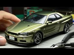 INITIAL D | Building Kozo Hoshino’s “God Foot" R34 GT-R | 1/24 Pre-Painted Model Kit | Aoshima