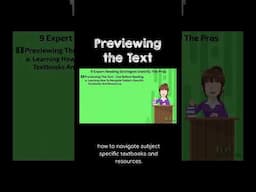 Reading Strategy: Previewing the Text  | Special Education Resources #shorts