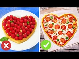 Pizza berbentuk hati untuk mengekspresikan perasaan Anda. CAMILAN DAN PERETASAN HARI VALENTINE