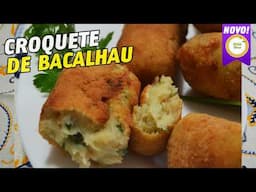 COMO FAZER CROQUETE DE BACALHAU | CROQUETE DE BACALHAU FÁCIL #091