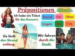 Lerne Deutsch schnell: 6 Akkusativ-Präpositionen, die du kennen musst! 💬🔑