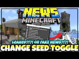 CHANGE SEED TOGGLE COMING?!? ✅ Real or FAKE NEWS?!?!⚒️Minecraft Bedrock ✅