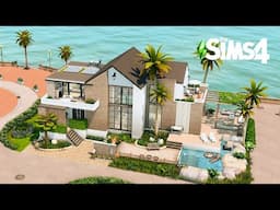 Modern Family House 🌴 | Base Game🤍 | Stop Motion Build | The Sims 4 | No CC