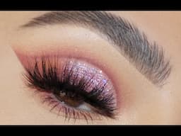 Majestic Purple Glitter Eye Makeup Look 💖