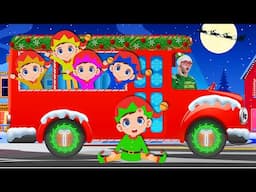 Five Little Elves Jumping On The Bus and More Kids Songs | Nursery Rhymes