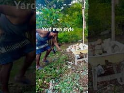 Cleaning Up My Yard in Jamaica 🇯🇲 #yardmanstyle #sunriseboss #jamaicasunrisetv #jamaica